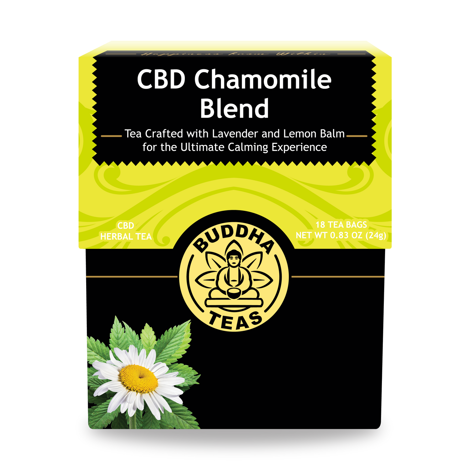 CBD Chamomile Blend - Front side of box