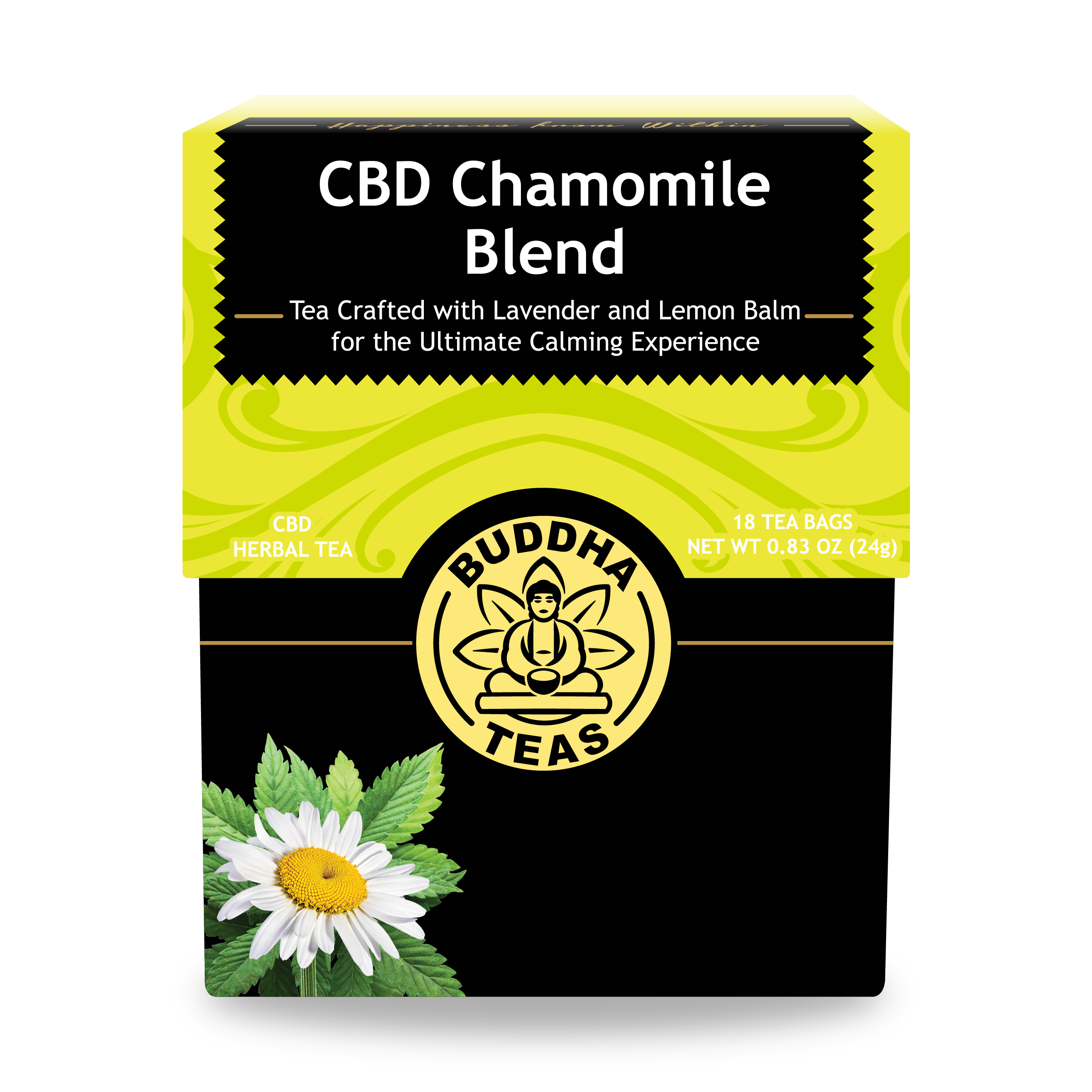 CBD Chamomile Blend - Front side of box
