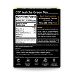 CBD Matcha Green Tea - Back Side of Box