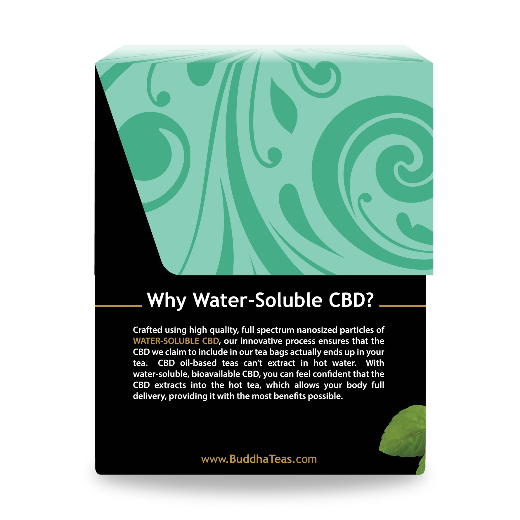 CBD Peppermint Tea - Left Side of Box