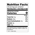 CBD Peppermint Tea - Nutrition Facts