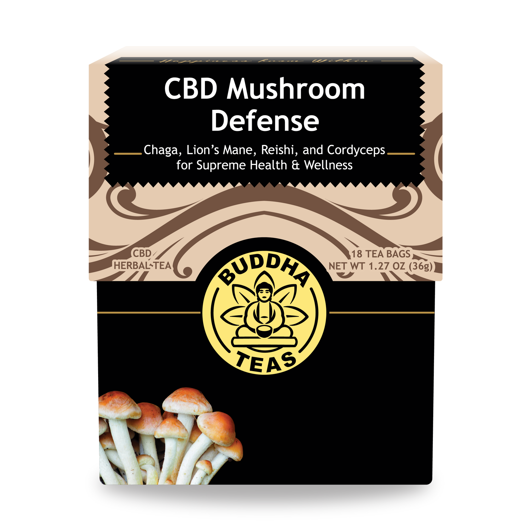 CBD Mushroom Defense - Front Side of Box