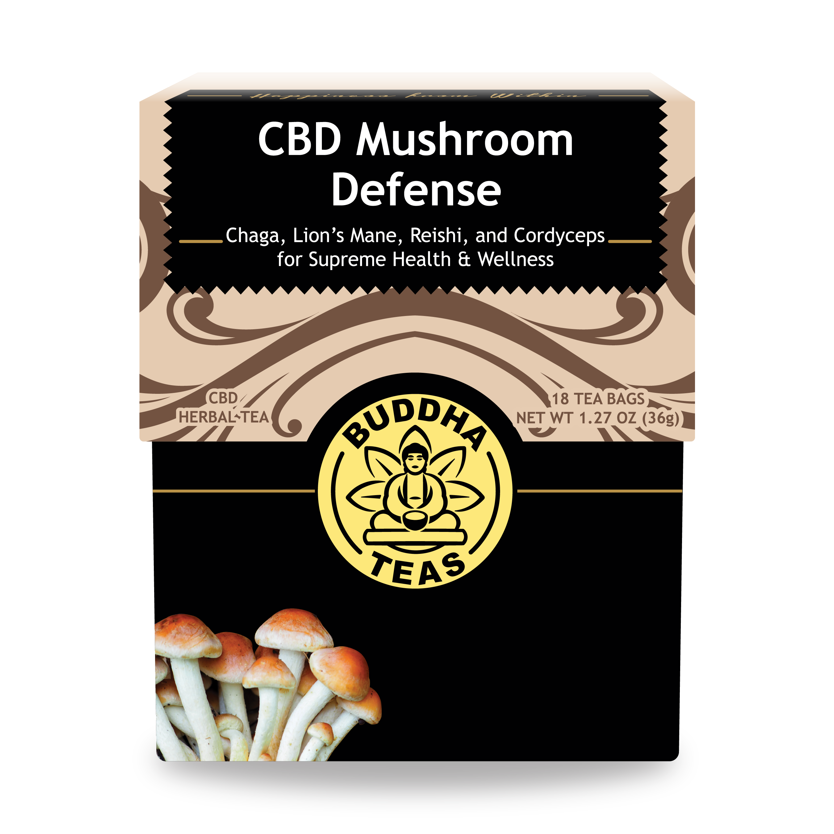 CBD Mushroom Defense - Front Side of Box