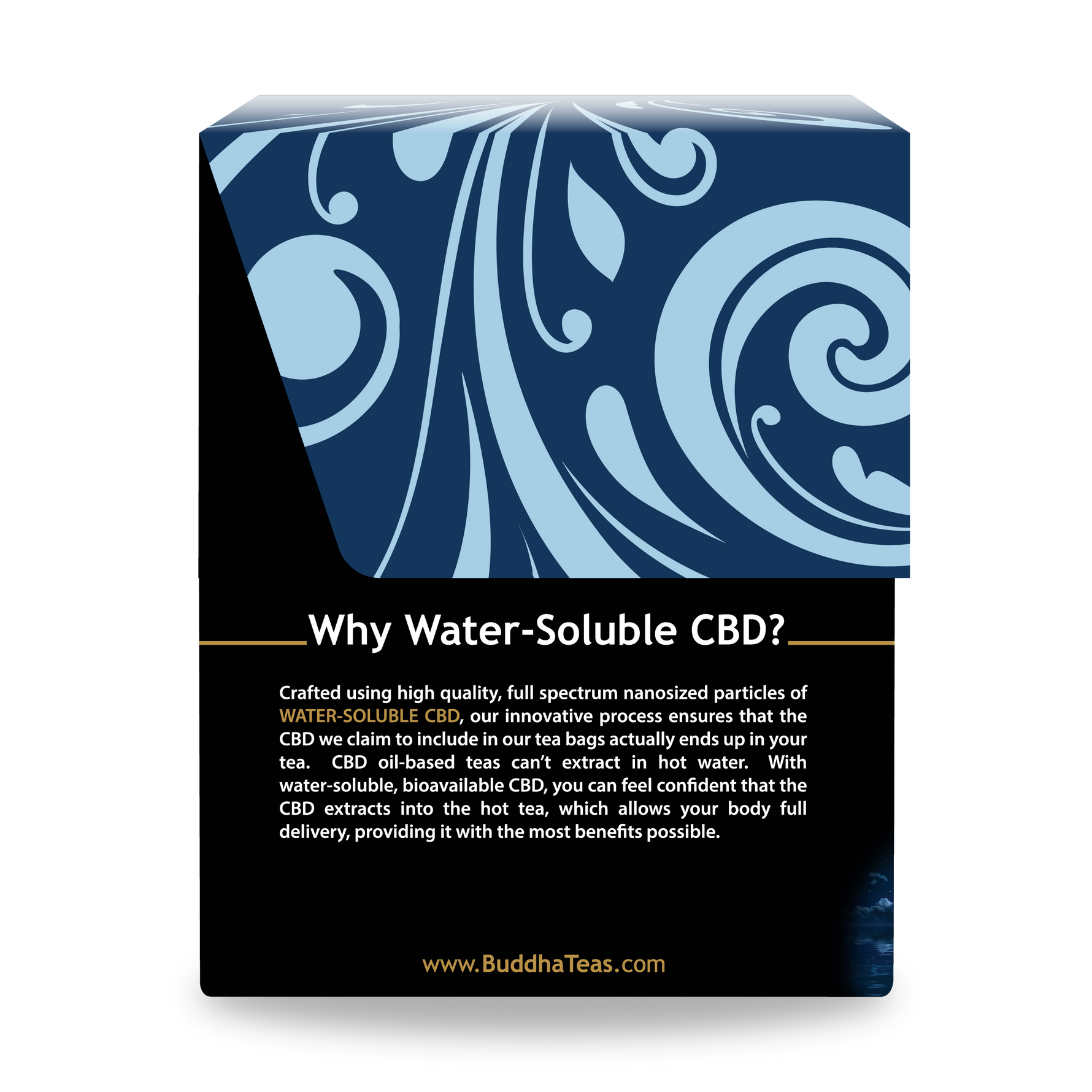 CBD Sleepy Buddha Blend - Left Side of Box