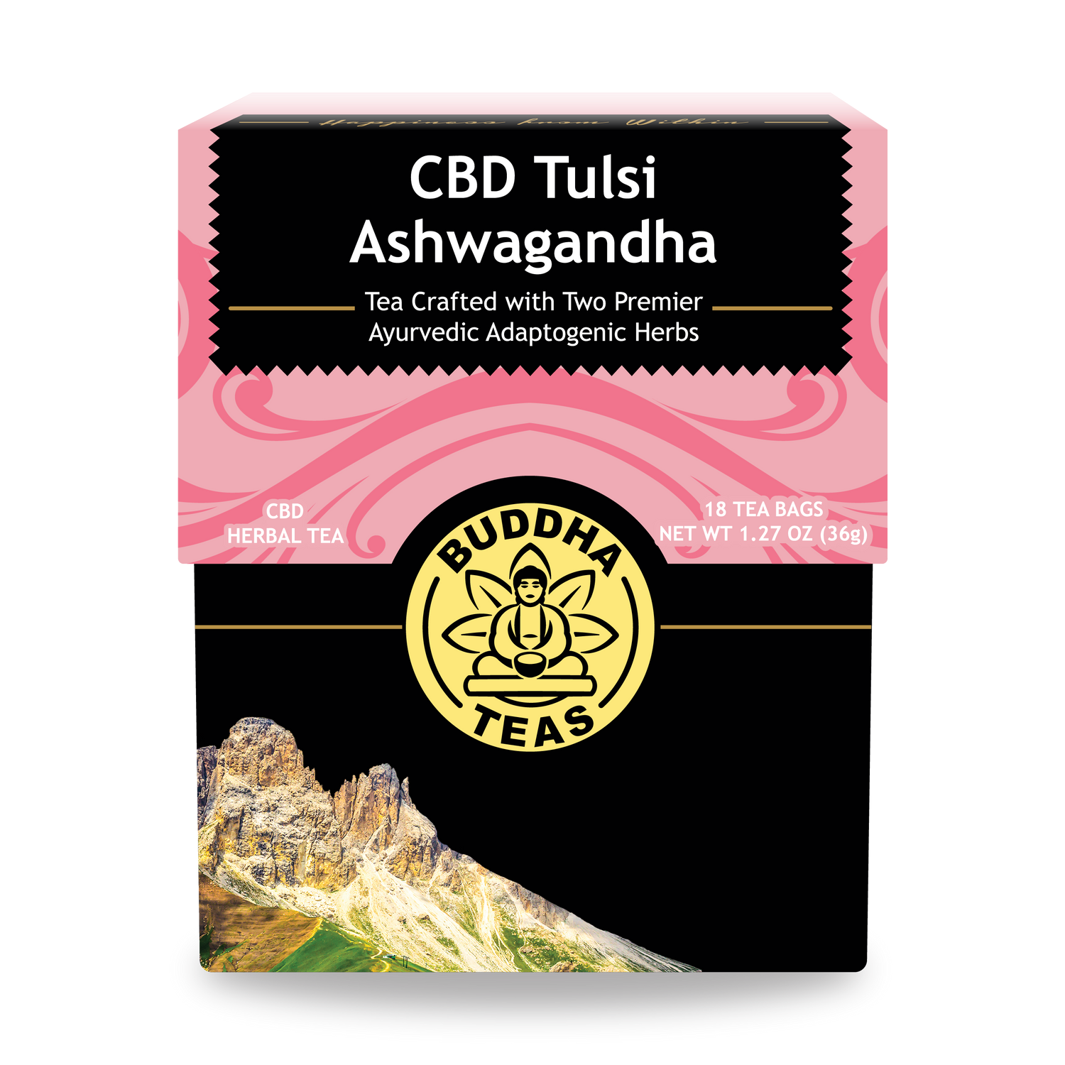 CBD Tulsi Ashwagandha - Front Side of Box