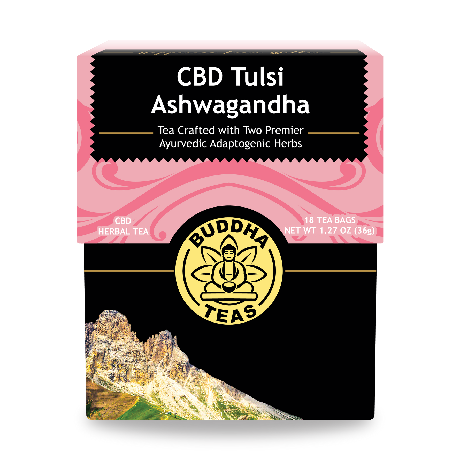 CBD Tulsi Ashwagandha - Front Side of Box