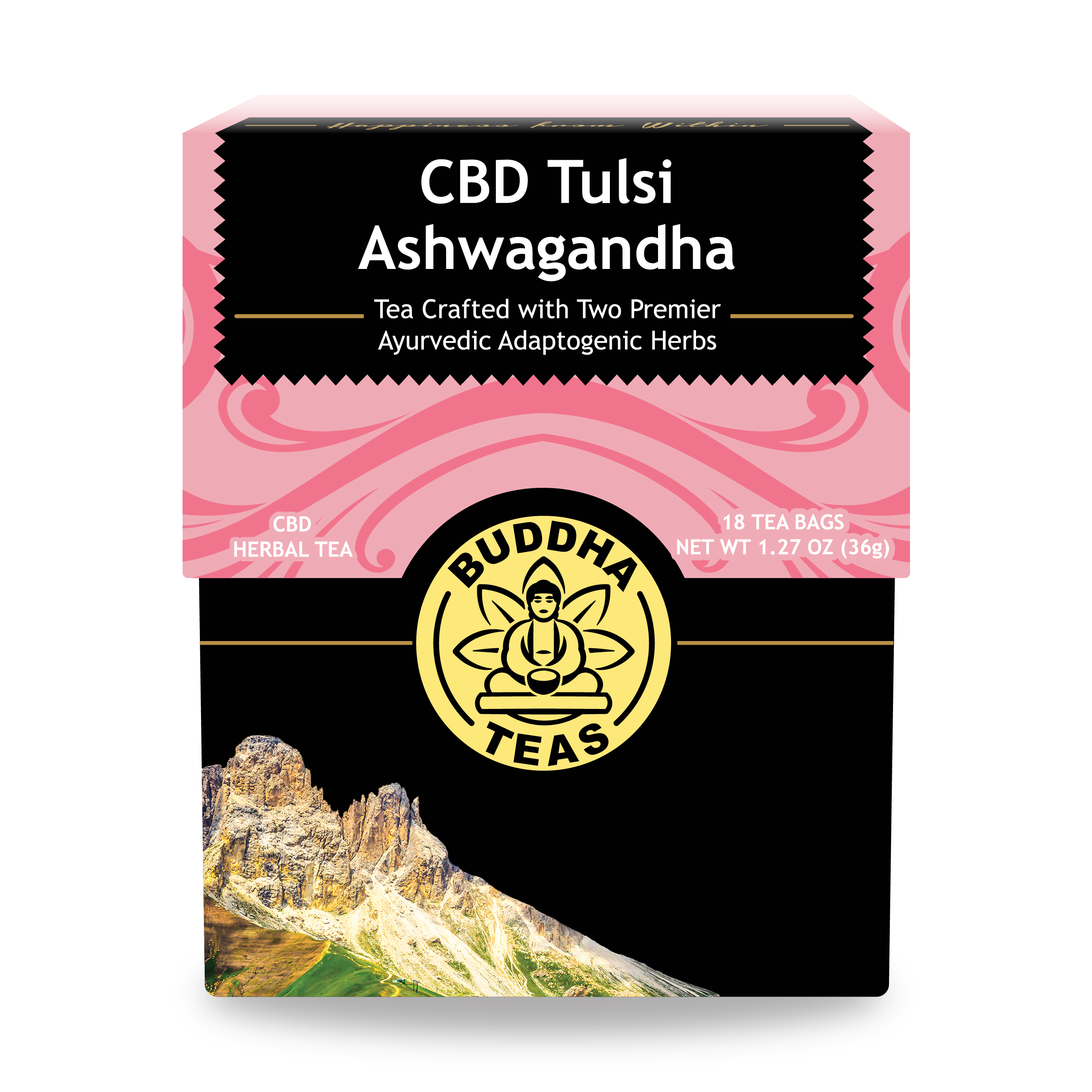 CBD Tulsi Ashwagandha - Front Side of Box